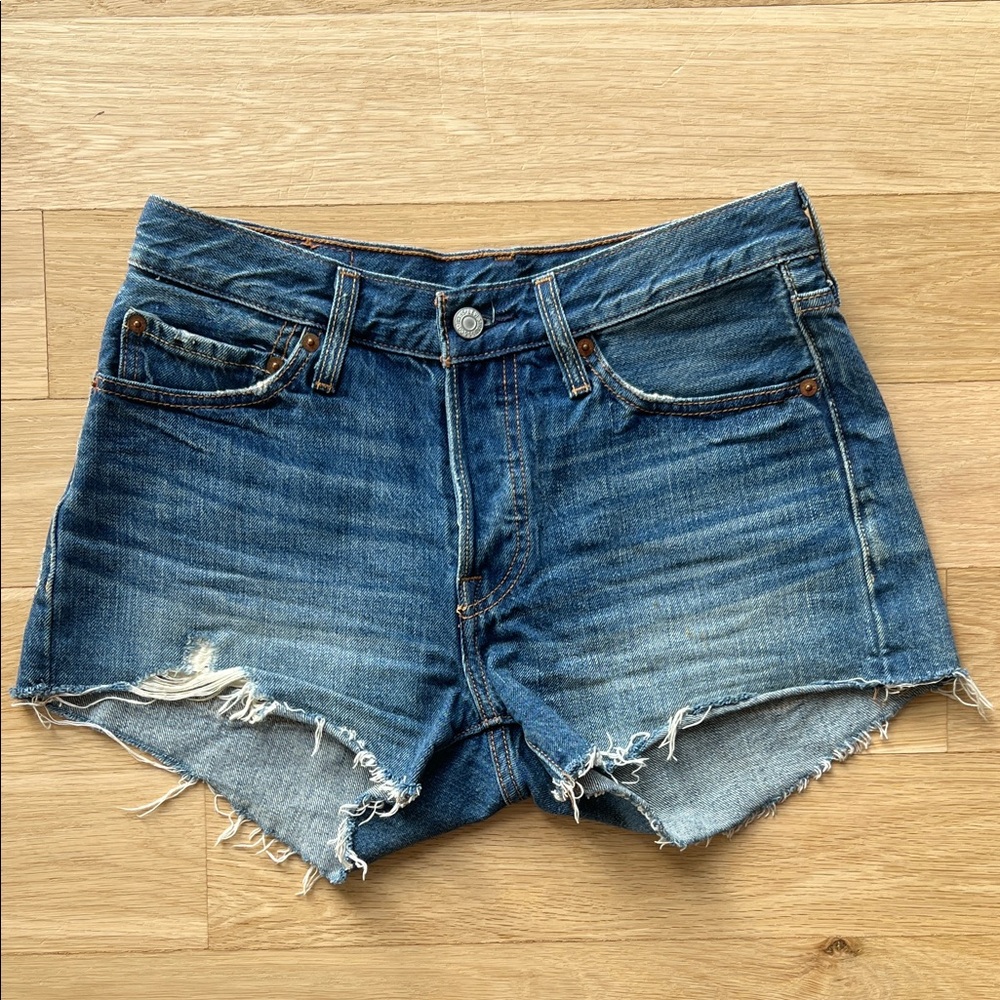 Levi's Distressed Blue Jean Shorts